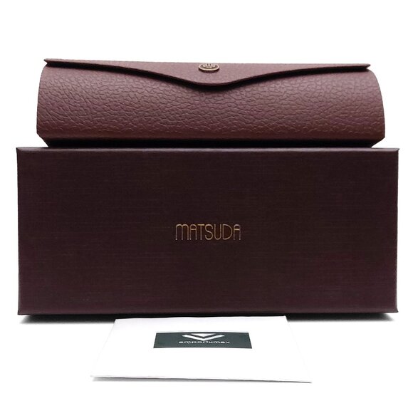 Matsuda M3120 Cat Eye Sunglass | Bordeaux - Pale Gold | Grey  display picture 3